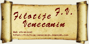 Filotije Venečanin vizit kartica